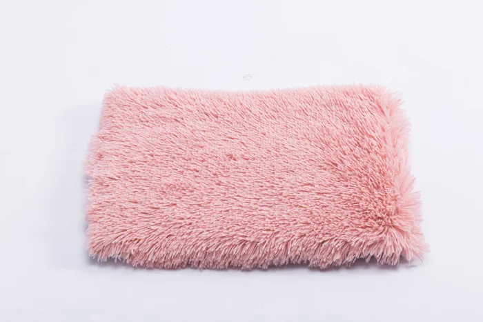 Pink Зимняя теплая кровать для собаки, длинная плюшевая мягкая удобная флисовая подушка для питомца, домик для щенка, собаки, кошки, спальная кровать для собак, кошек, чихуахуа - Цвет: Pink