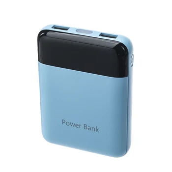 

External battery LuazON, 4800 mAh, 2 USB, 2A, display, flashlight, blue 4311105
