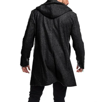 

Winter New Trench Coat Men Autumn Blends Jackets Coat Men Fashion Overcoats Woolen Trench Coat Homme Men's Streetwears