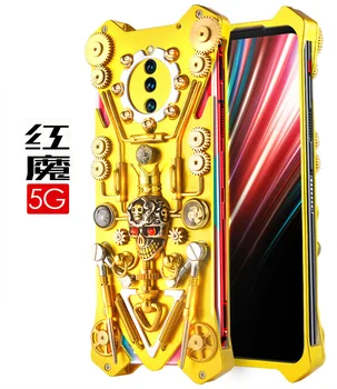 

For ZTE Nubia Red Magic 5G NX659J Case Luxury Heavy Duty Armor Metal Aluminum Case For ZTE Nubia Red Magic 5G NX65 Case