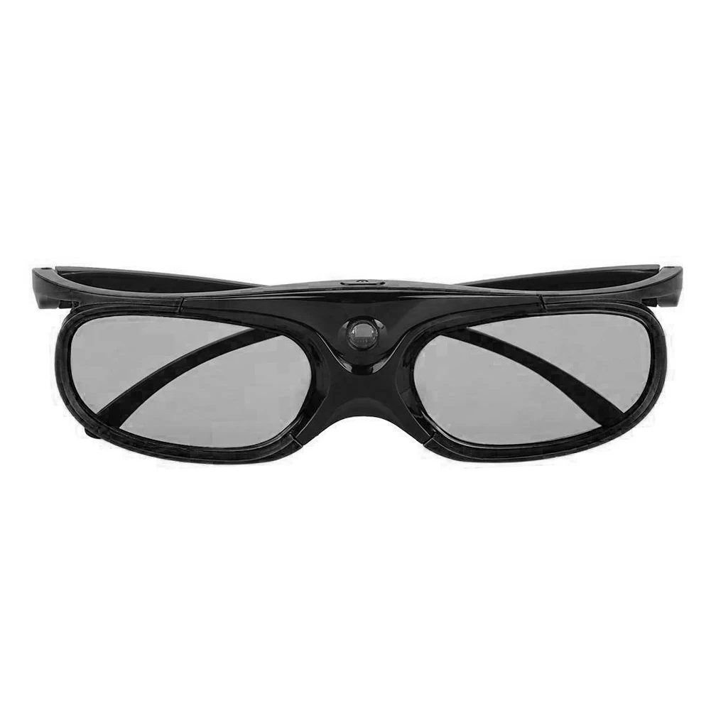 С батареей универсальные 3D очки визуальные ультра четкие практичные для домашнего использования складные активные затворы легко носить для DLP Link проектора - Цвет: Черный