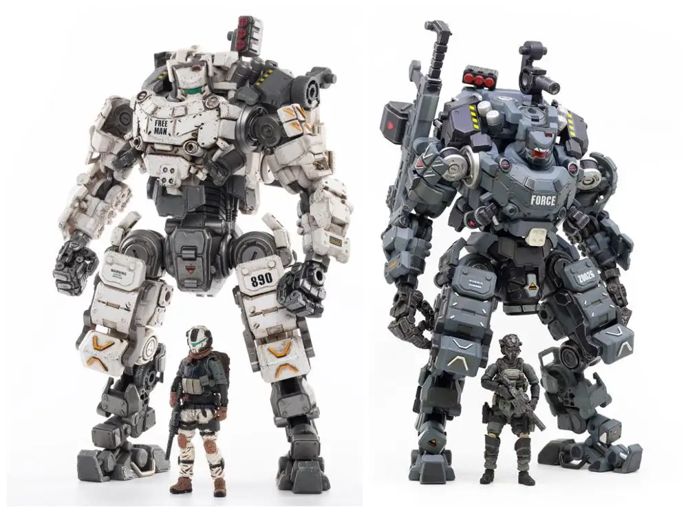 (2PCS/Set) 22cm 1/25 Scale Collectible JOYTOY  White/Blue Color STEEL BONE ARMOR with Figure Doll Collection Toy