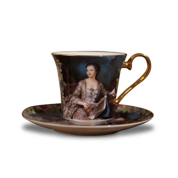 

Europe Painting Bone China Coffee Cup Sets Creative Porcelain Tea Cup Afternoon Tea Party Tazas De Ceramica Home Decor EA6BYD