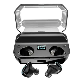 

Touch Bluetooth 5.0 Earphones Earbuds LED Display 7000MA Power Bank Wireless Headphones Game In Ear Headset IPX7 Music Earpiece