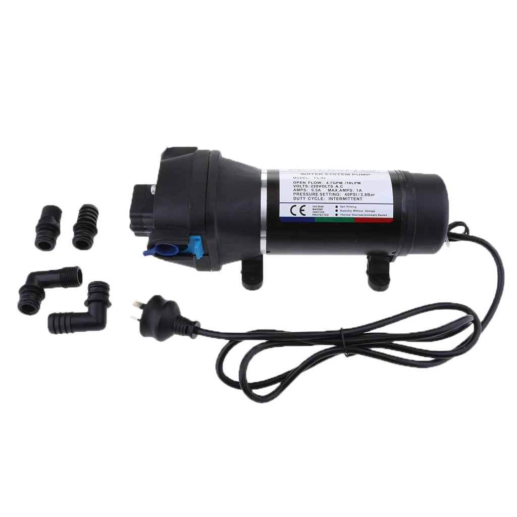 220V Marine Electric Diaphragm Self Priming Pump for Boat Marine Yacht RV