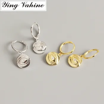 

ying Vahine 100% 925 Sterling Silver Small Eyes Pendant Drop Earrings for Women