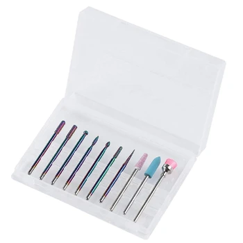 

Nail Art Color Grinding Drill Bits Electric Nail Machine Diamond Bit 10PC