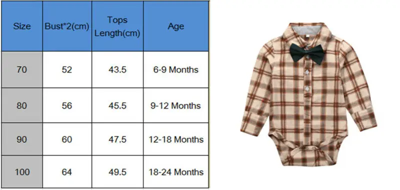 Джентльменская Бабочка для маленьких мальчиков комбинезон рубашка в клетку