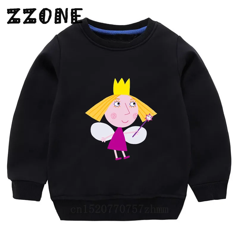 kids sweatshirts New Spring Autumn Baby Girls Sweatshirts Ben and Holly Kingdom Cartoon Cute Kids Hoodies Children Pullover Tops Boys Clothes hoodie for girl