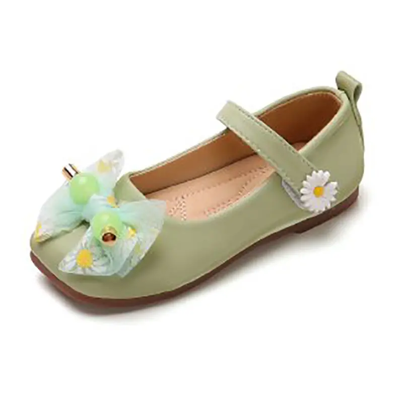 Girls Princess Bowknot Shoes Baby Kids Cute Shoes Toddlers Non-slip Spring Fashion Dress Party Casual Single Flats Children