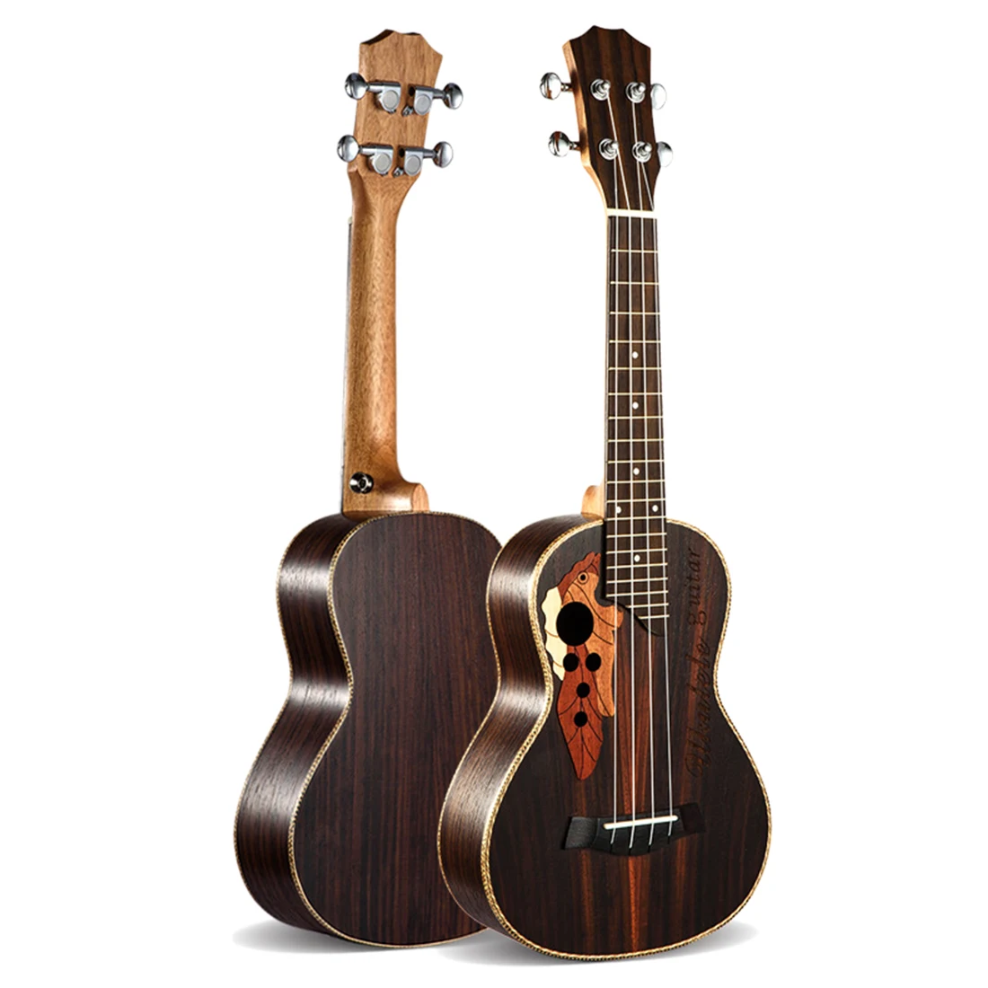 

23 Inches 19 Frets Hawaiian Style Grape Hole Rosewood Ukulele 4 Strings Mini Guitar Musical Instruments Birthday Gift- Burlywood