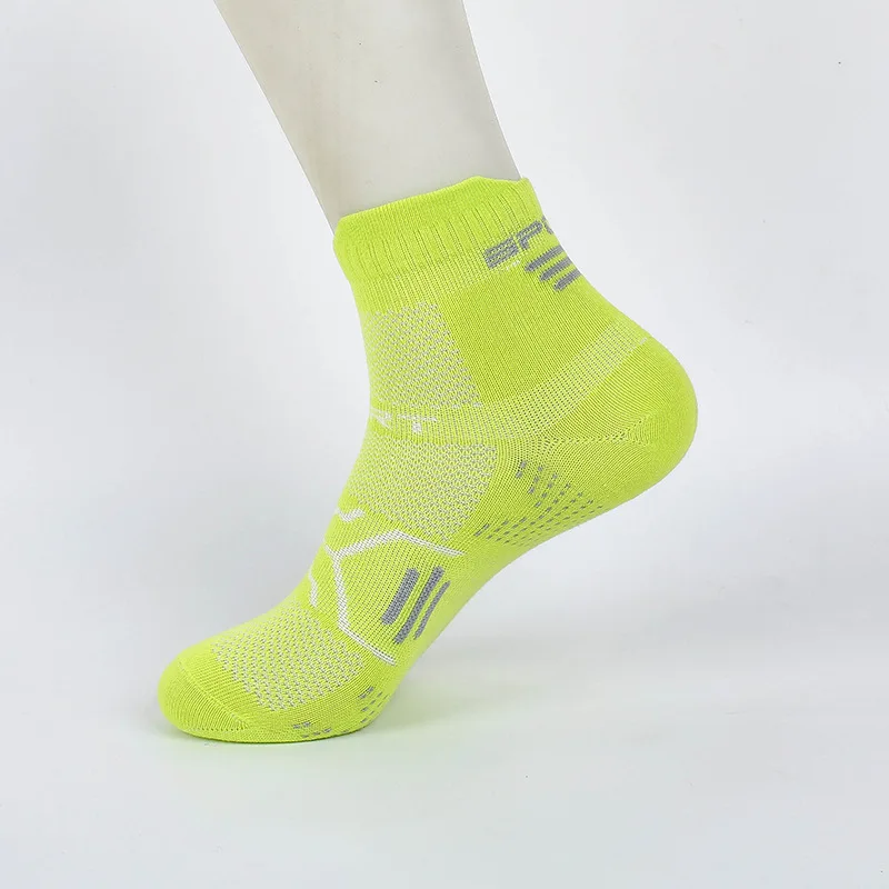 Breathable Bright Color Athletic Ankle Socks - Women's Outdoor Sports No Show Socks