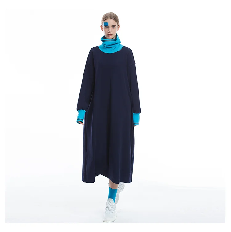 IRINAFC12 FW коллекция негабаритных длинное водолазка Повседневное платье для женщин