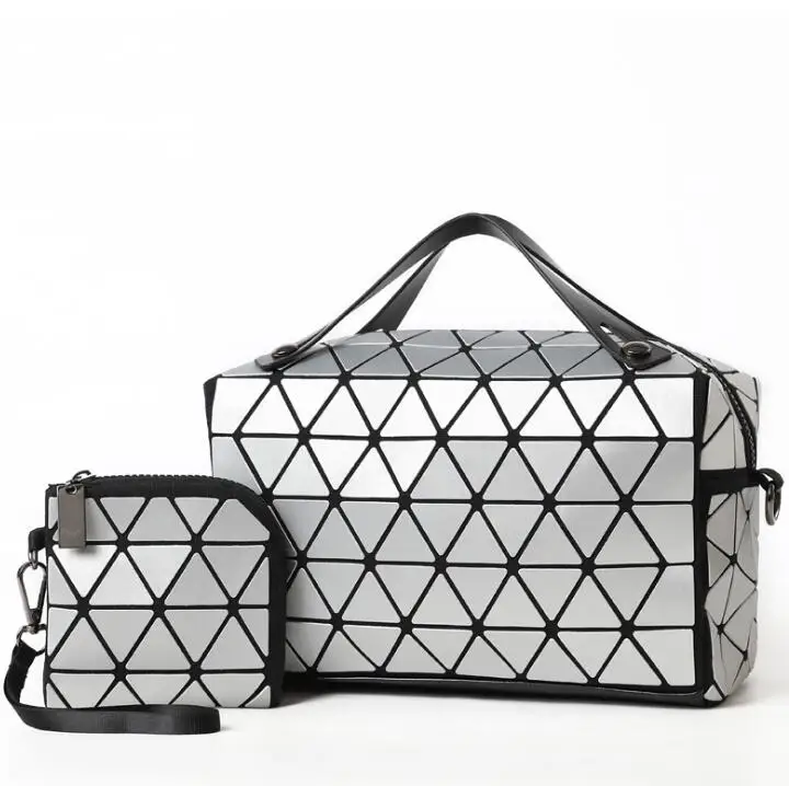 Хит продаж женская светящаяся сумка стеганые геометрические сумки на плечо