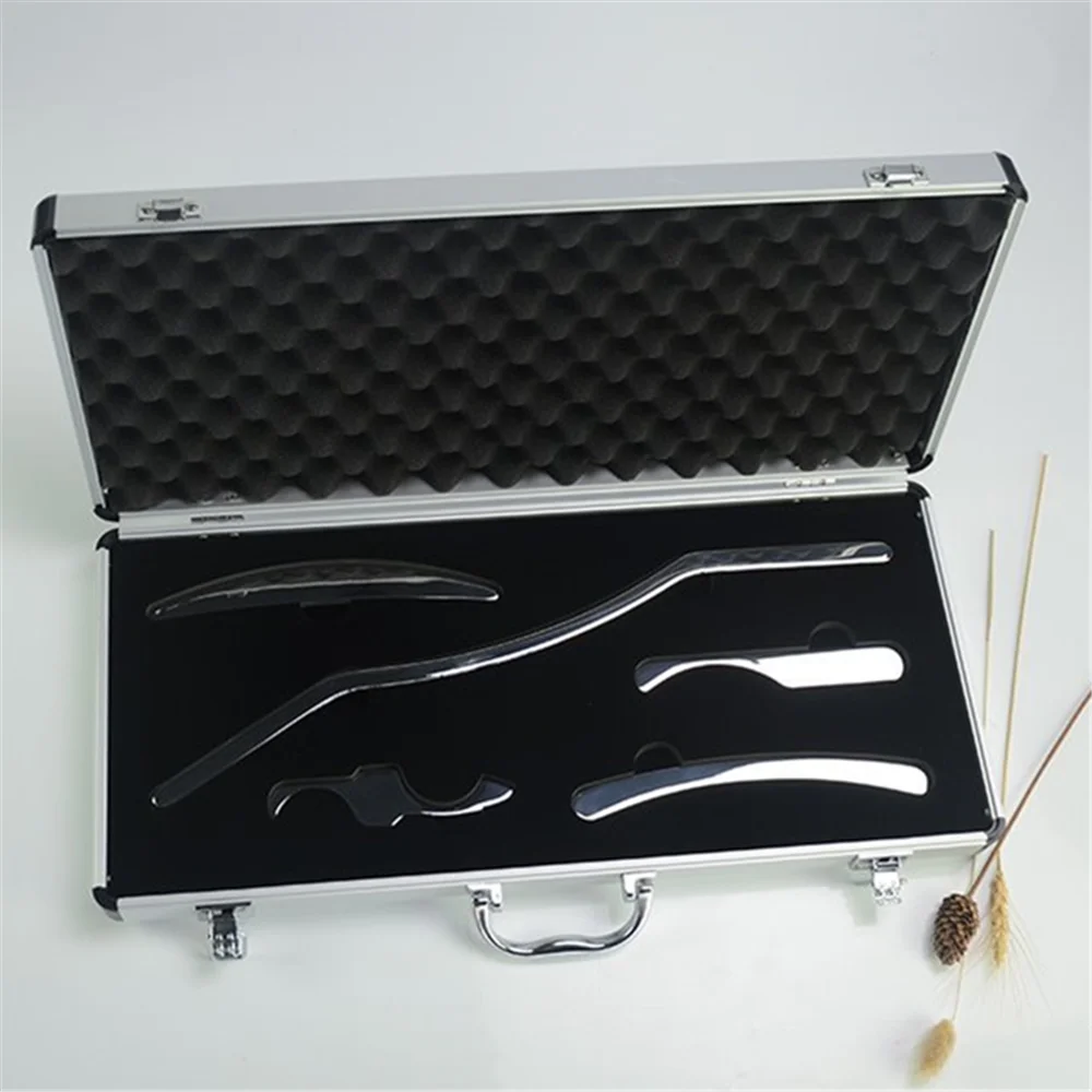 

RIGHTBEST iastm 5 pcs per set Free shipping iastm Stainless Steel Tools Set Guasha Board Body Massage Tool