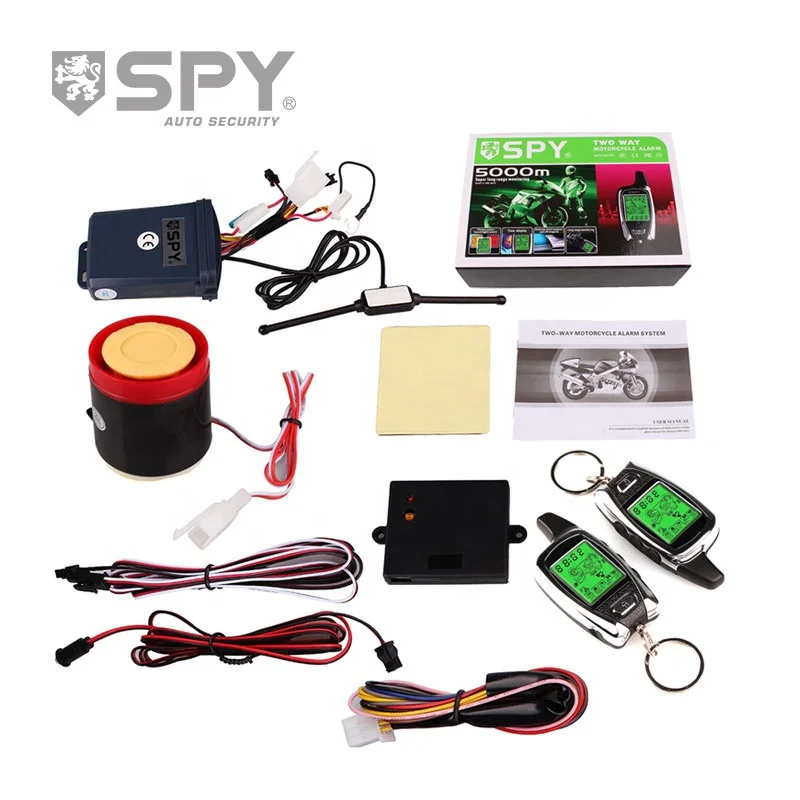 thumbnail image 1 of Sistema de alarma bidireccional SPY para motocicletas con arranque de motor remoto, sensor de microondas y pantalla LCD colorida, 1 of 4