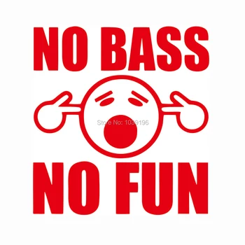 

Car Styling Funny No Bass No Fun Car Vinyl Decal Body Stickers PVC Carving Vinyl Decal Car Accessory