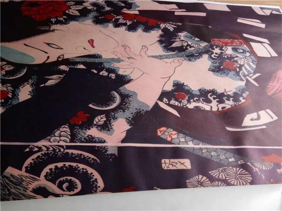 Papel de parede samurai japonês retrô, ukiyo-e