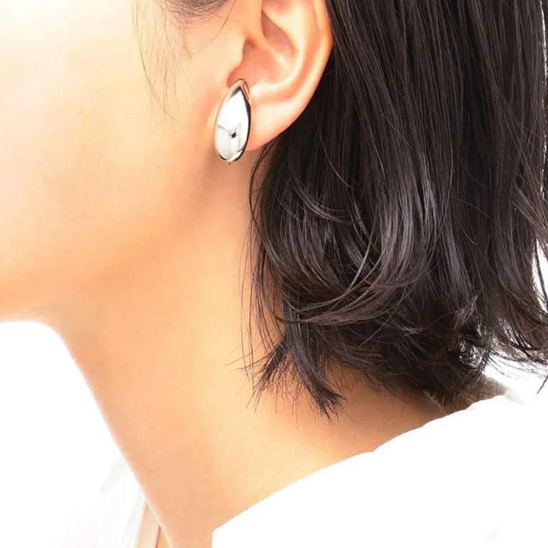 Minimalist Exaggeration Simple Retro Metal No piercing Irregular Profile Ear Bone Clip Earrings for Women Party Jewelry ear clip earrings,clip earrings,fashion earrings