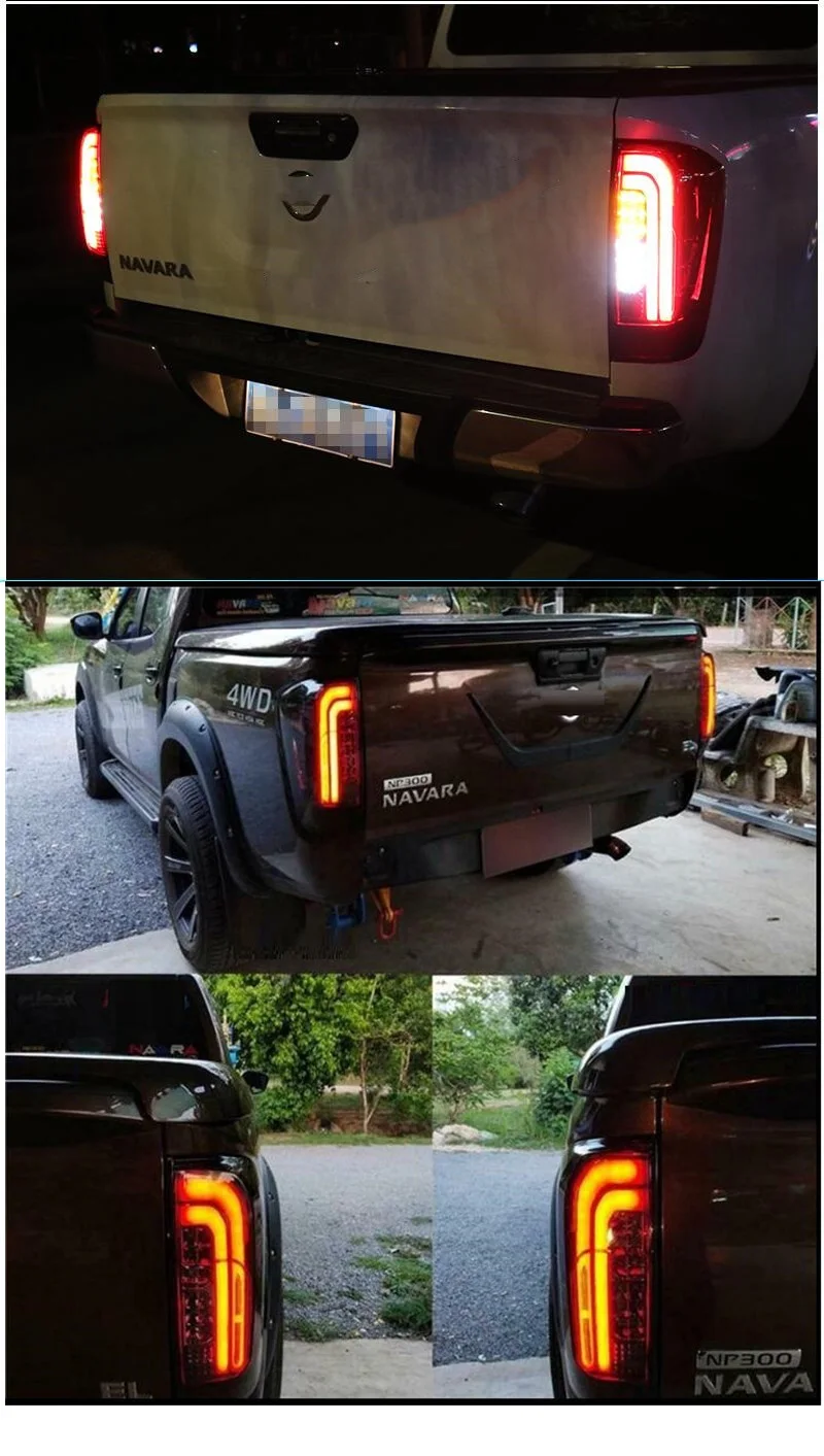 Автомобильный светодиодный фонарь светильник хвост светильник для Nissan NP300 Navara задний противотуманный фонарь+ тормозной светильник+ обратный+ сигнал поворота