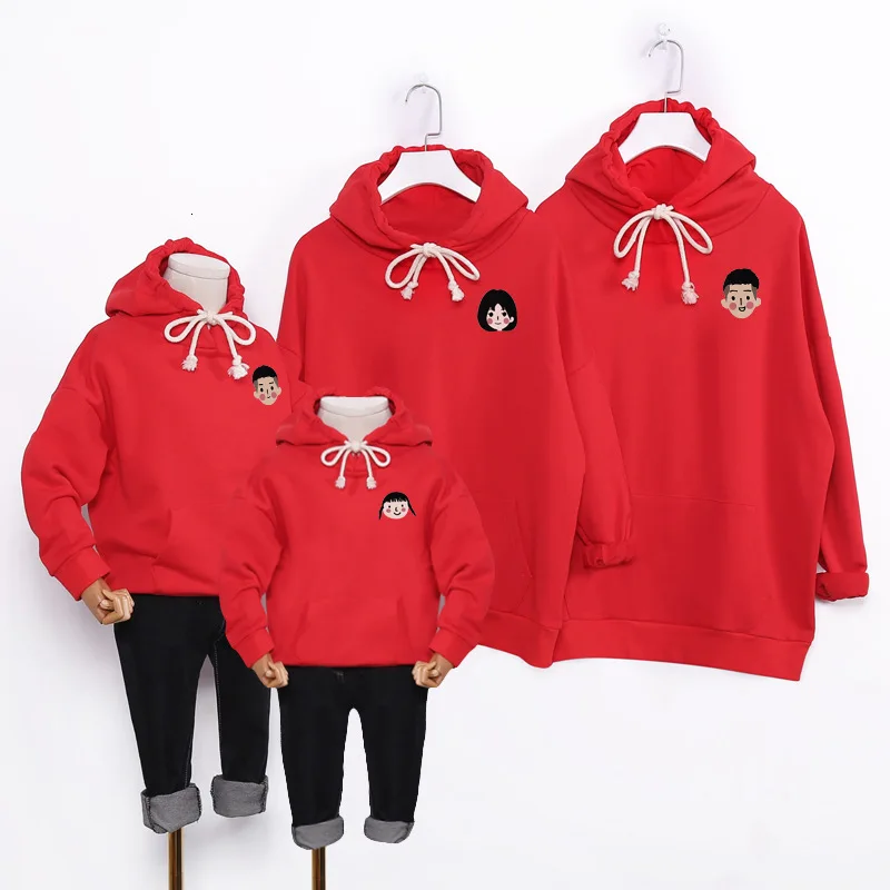 

Family Matching Clothes Mommy And Me Hoodies Sweatshirts Father Son Outfit Mother Daughter Pullover Casual Outwear Spring Autumn