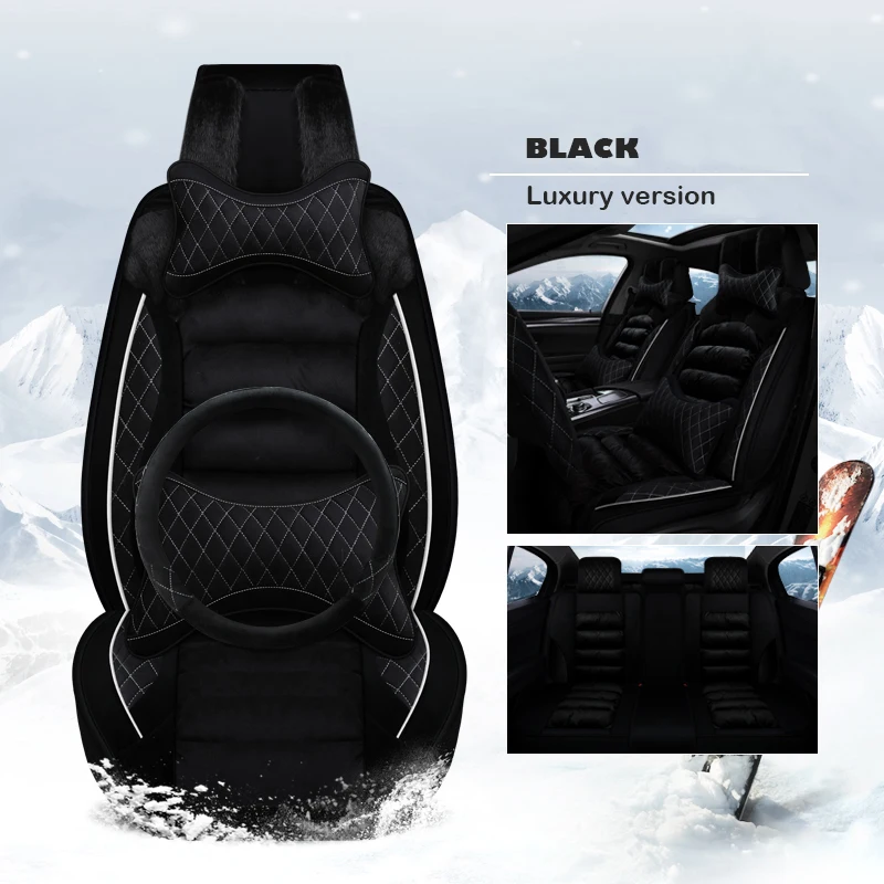BLACK LUX GEEAOK универсальный чехол для автомобильных сидений для jeep renegade wrangler jk Grand Cherokee Commander Патриот компас автомобильные аксессуары Чехлы - Название цвета: BLACK LUX