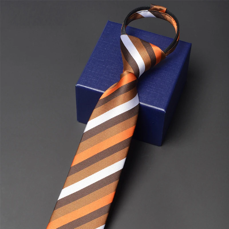 

Fashion Men 7CM Zipper 2022 Brand New High Quality Business Work Neck Tie For Men Classical Wedding Party Necktie With Gift Box