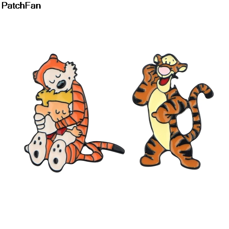 20 шт./лот A2445 Patchfan мультфильм тигр Броши Булавки кулон значки украшенные ювелирные украшения знаки для рубашки рюкзак одежда сумки