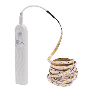 

1m 2m 3m LED Strip DC 5V PIR Motion Sensor LED Cabinet light Waterproof Under Bed lamp Battery USB Powered Closet Wardrobe Light