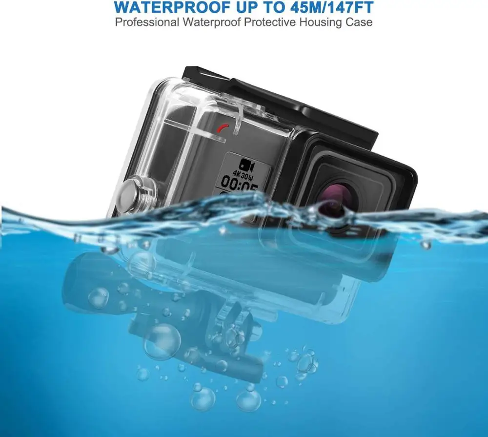 45 м подводный водонепроницаемый корпус+ цветной фильтр для объектива для GoPro Hero 5 6 7 черный аксессуары для экшн-камеры