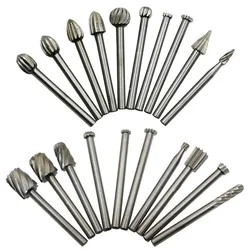 Fraises de routeur de routage HSS, outils rotatifs, sculpture rotative, couteau sculpté, outil de coupe, gravure travail du bois 6 pièces 10 pièces 20 pièces 