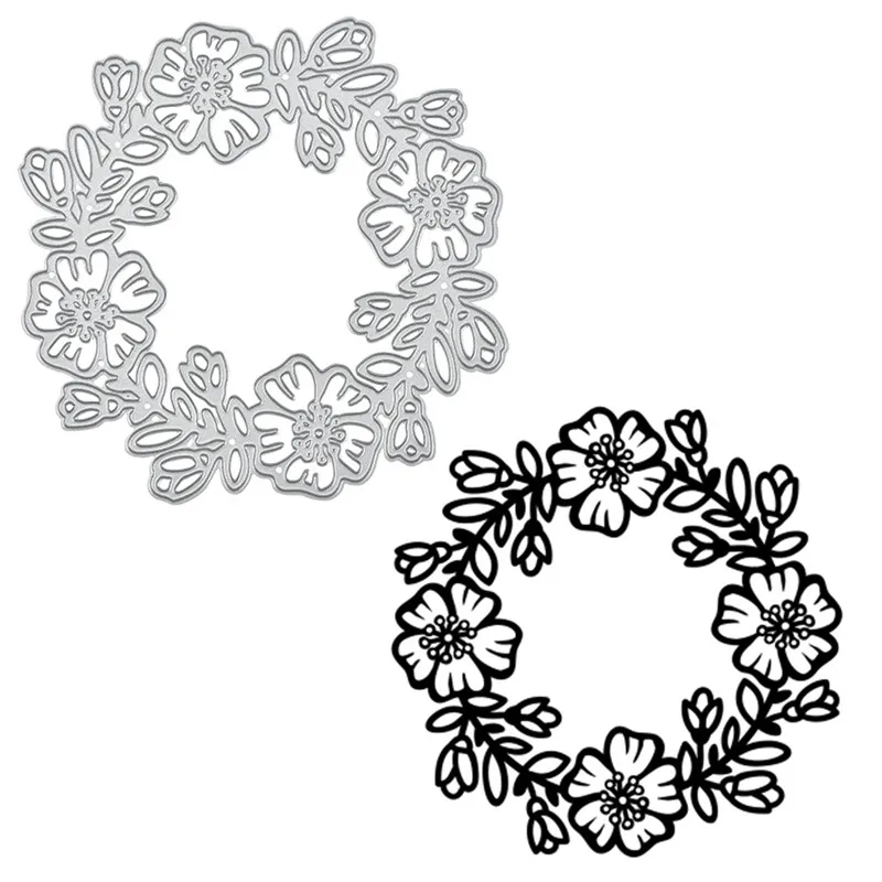 

Naifumodo Spring Blossom Wreath Metal Cutting Dies Stencils for DIY Scrapbooking Decoration Embossing Handcraft Die Cut 2019
