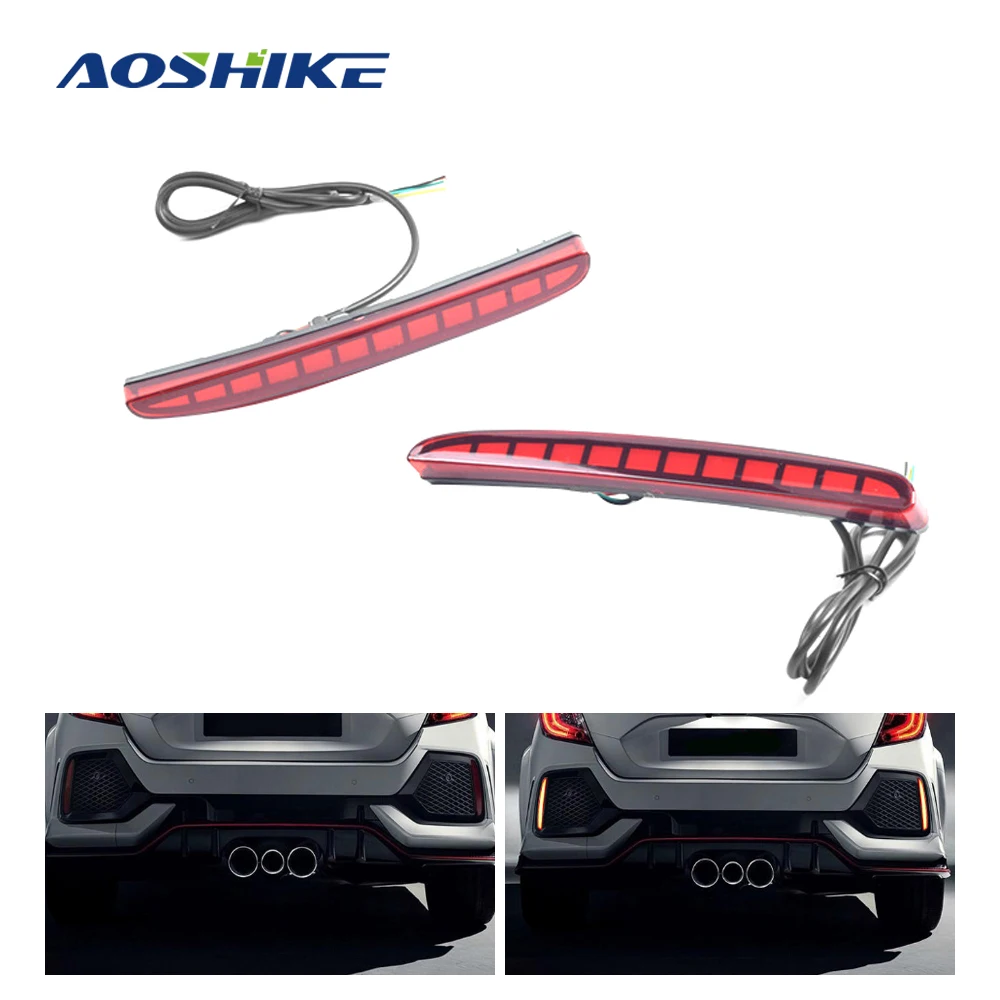 AOSHIKE 2 шт. Автомобильный задний бампер отражатели тормоз стоп ходовой Поворотный