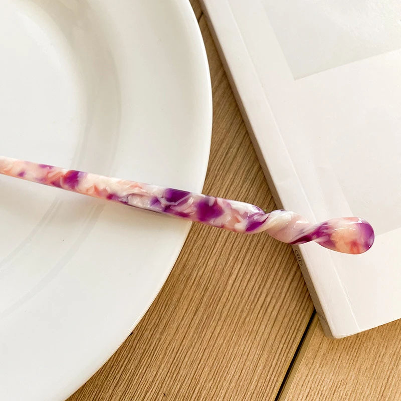 Fashion Chinese Style Hair Sticks Vintage Acetate Chopstick Women Hairpins Hair Clips Pins Wedding Jewelry Accessories