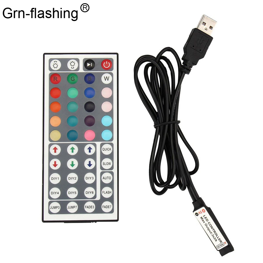 Светодиодная лента RGB 4 контакта 5 В USB 44 кнопки|rgb led strip controller|usb rgb controllerled controller |