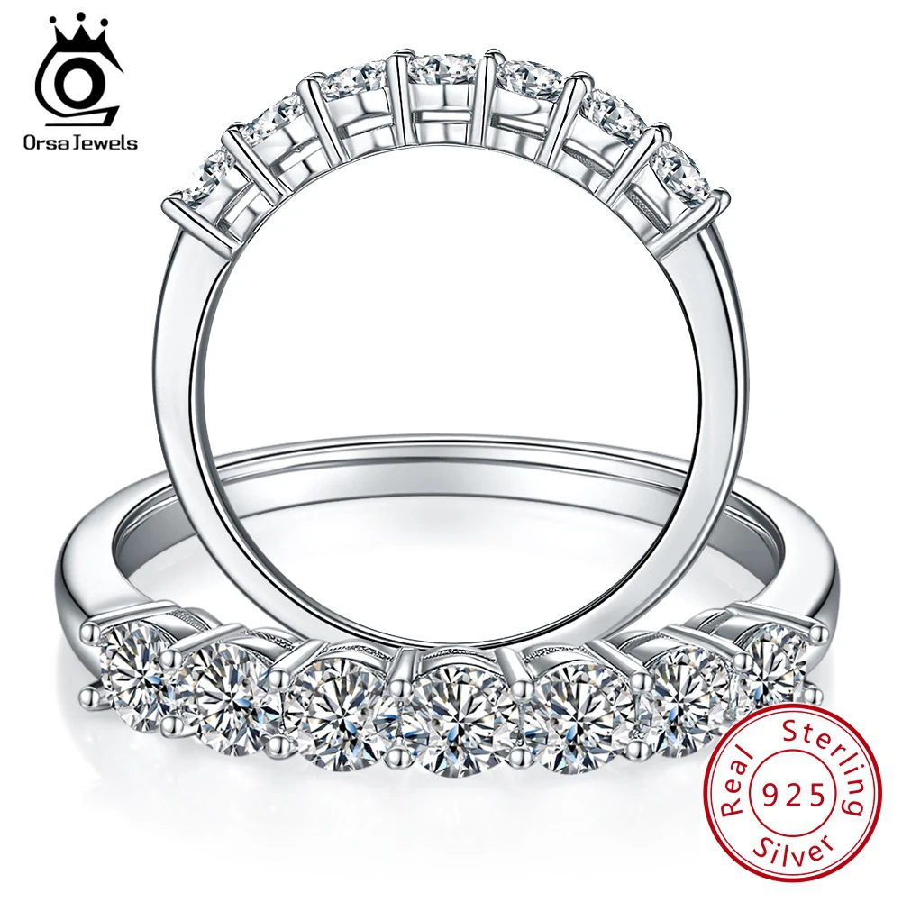 Кольцо с бриллиантами ORSA JEWELS 0.7ct DE VVS серебро 925 пробы подарок для женщин SMR47 |