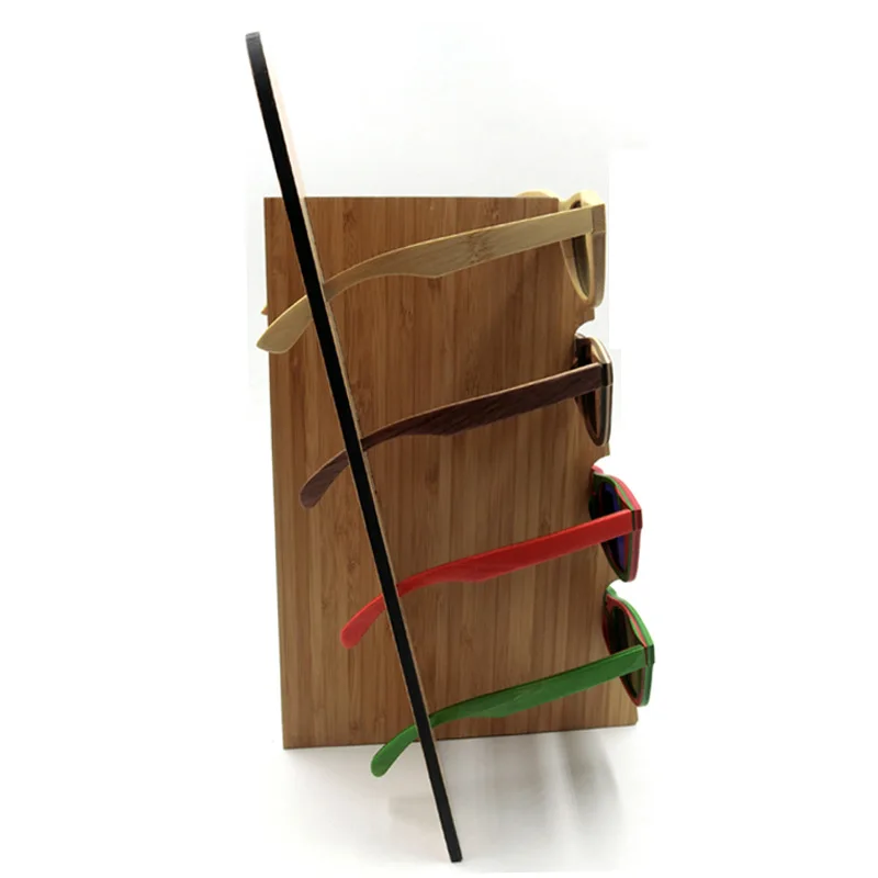 Wooden Bamboo Glasses Jewelry Display Box Storage Stand Retro Trend Fashion High-End Glasses Display Supplies Rack