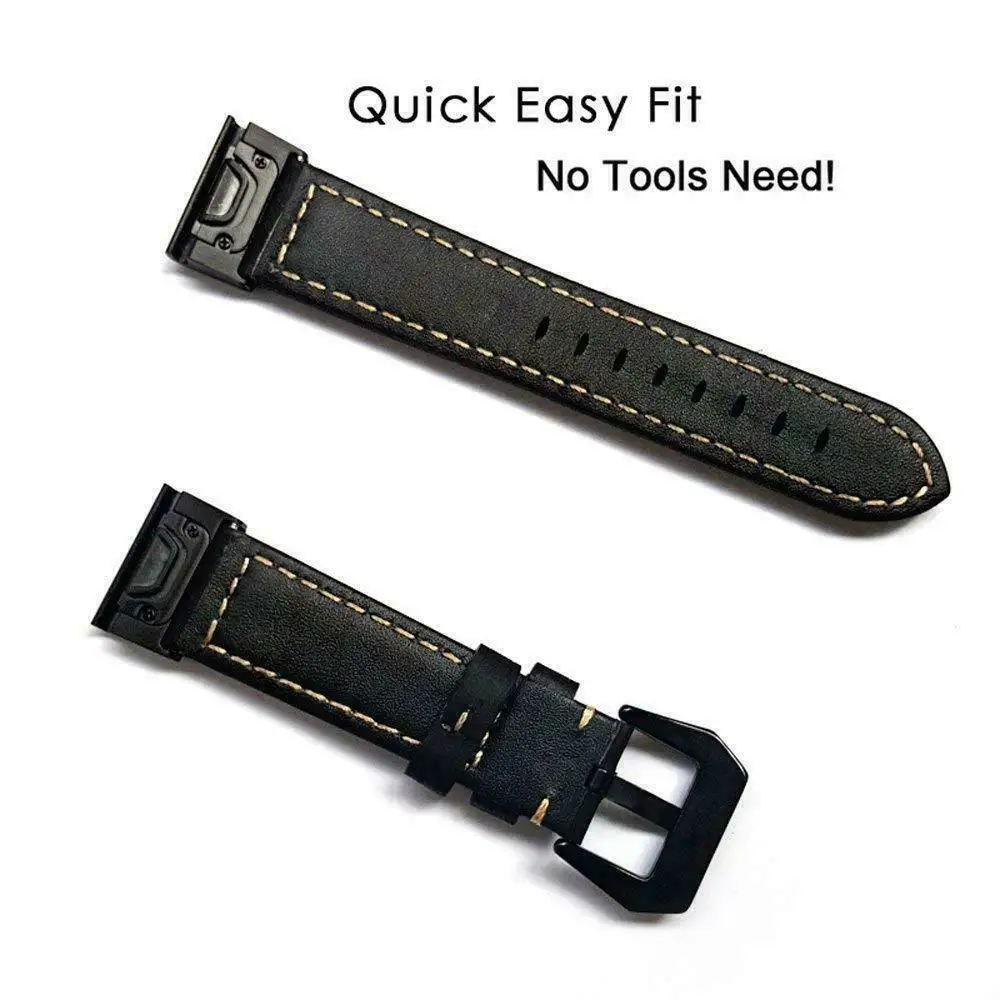 Для Garmin Fenix 6 5 PLUS gps Смарт-часы 22 мм quick fit ремешок спортивный браслет из натуральной кожи ремешок для Forerunner 935 945 ремешок