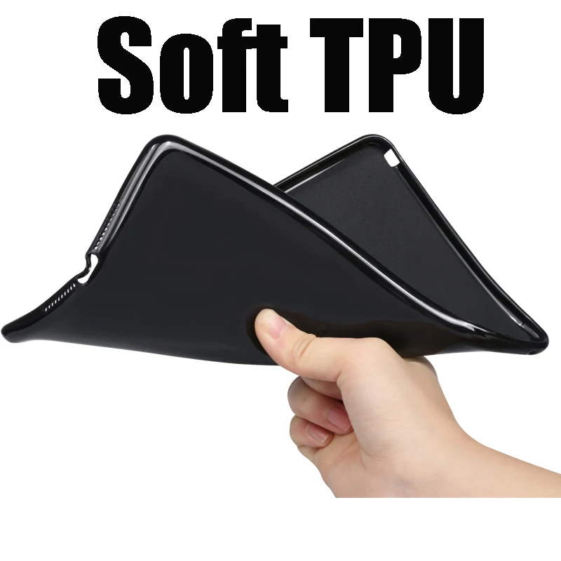 Чехол для Air 1 9," A1474 A1475 9,7 дюймов, откидной чехол для планшета, кожаный чехол с магнитной подставкой - Цвет: Soft TPU Shell
