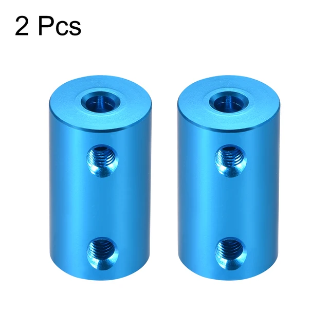 uxcell Shaft Coupling 5mm to 8mm Bore L25xD14 Robot Motor Wheel Rigid Coupler Connector Blue