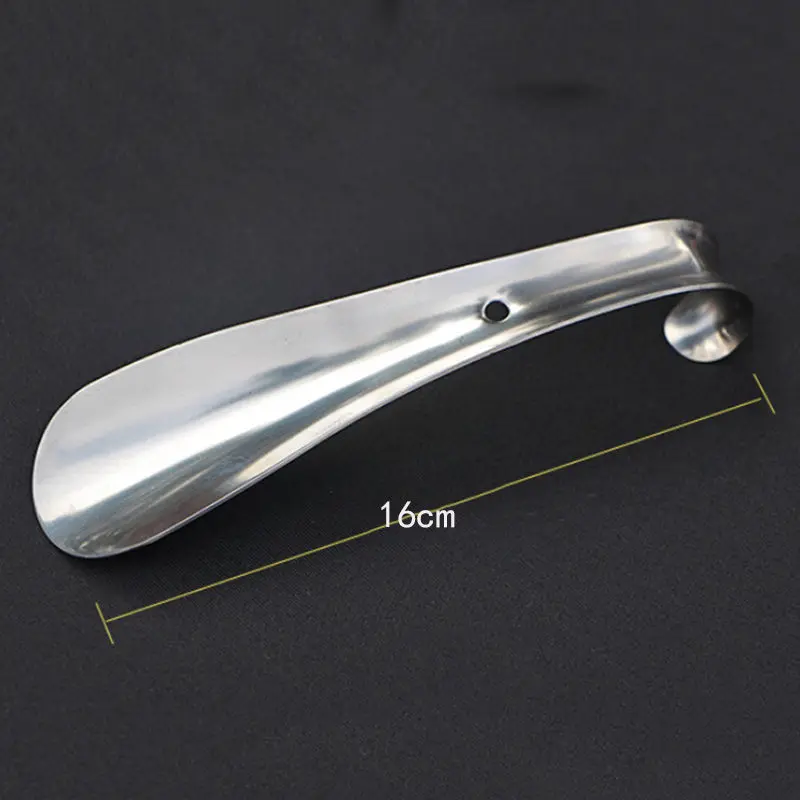 1PCS 16cm High Quality Durable Handle Shoes Horn Professional Stainless Steel Silver Shoe Horn