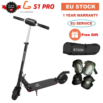 

PL STOCK KUGOO S1 PRO Folding Electric Scooter 7.5AH 350W LCD Display 3 Speed Modes 8 Inch Solid Honeycomb explosion-proof Tire
