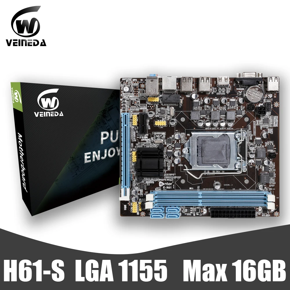 Материнская плата VEINEDA LGA 1155 для Intel DDR3 двухканальная память 16 ГБ материнская LGA1155