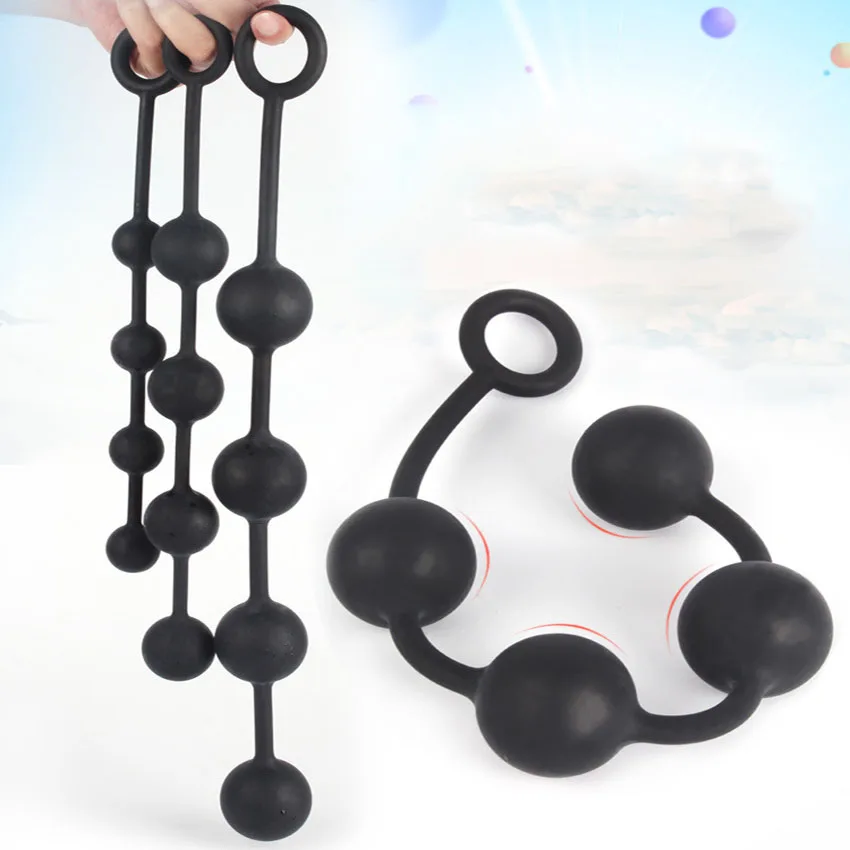 Silicone Anal Beads Butt Plug Dilatador Balls Expander Vibrant Vaginal Dilator Sex Toys -30 | Красота и здоровье