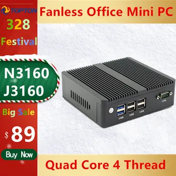 

2020Quad Core 3160/J1900 Fanless Mini PC Windows 7/10 Mini Desktop pc Dual NICS WIFI Linux Pfsense Router Firewall Server AES-NI
