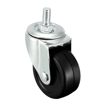 

uxcell Swivel Casters 2 Inch Solid Rubber 360 Degree M8x15mm Threaded Caster Wheels 4pc 2in no Brake Sil