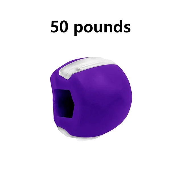 Food-grade Silica Gel Jaw Exercise Line Ball Muscle Trainin Fitness Ball Neck Face Toning  Jaw Muscle Training Face lift purple