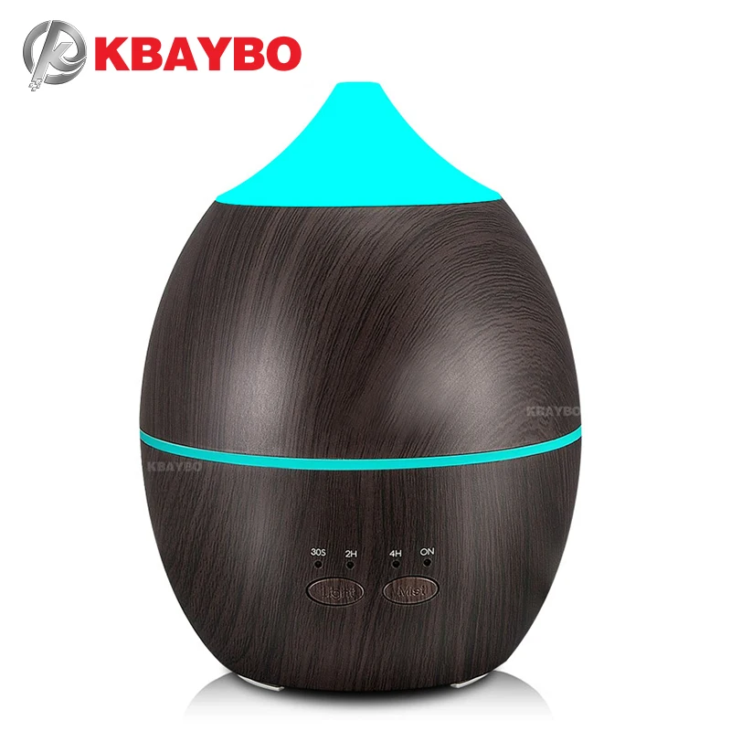 

300ml KBAYBO Humidifier Aroma Diffuser Aromatherapy Wood Grain Essential Oil Diffuser Ultrasonic Cool Mist maker for Office Home