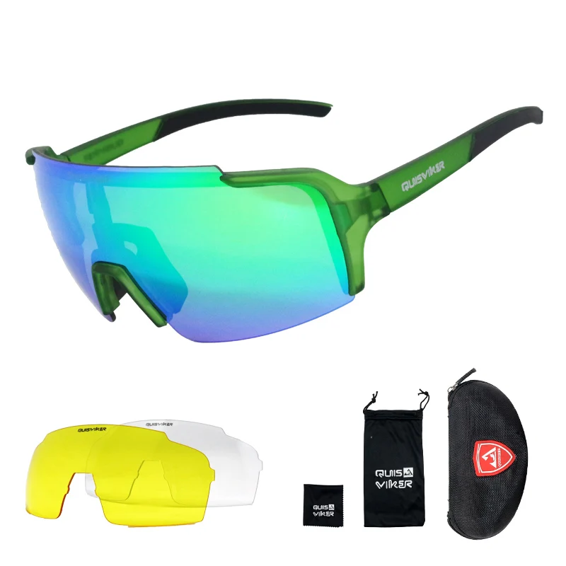 QUISVIKER, новинка, набор из 3 линз, спортивные очки для велоспорта, для мужчин и женщин, для улицы, для велосипеда, велоспорта, солнцезащитные очки, Mtb, очки для велоспорта - Цвет: SS3