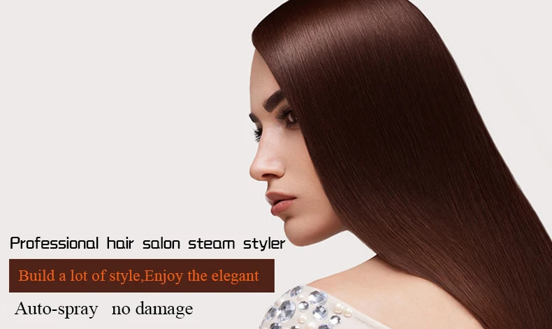 Топ Noir Профессиональный Турмалин Ceramique табличка Chauffante A vapeur cheveux Raides peigne Styling Outils Avec Rapide Chaud-up